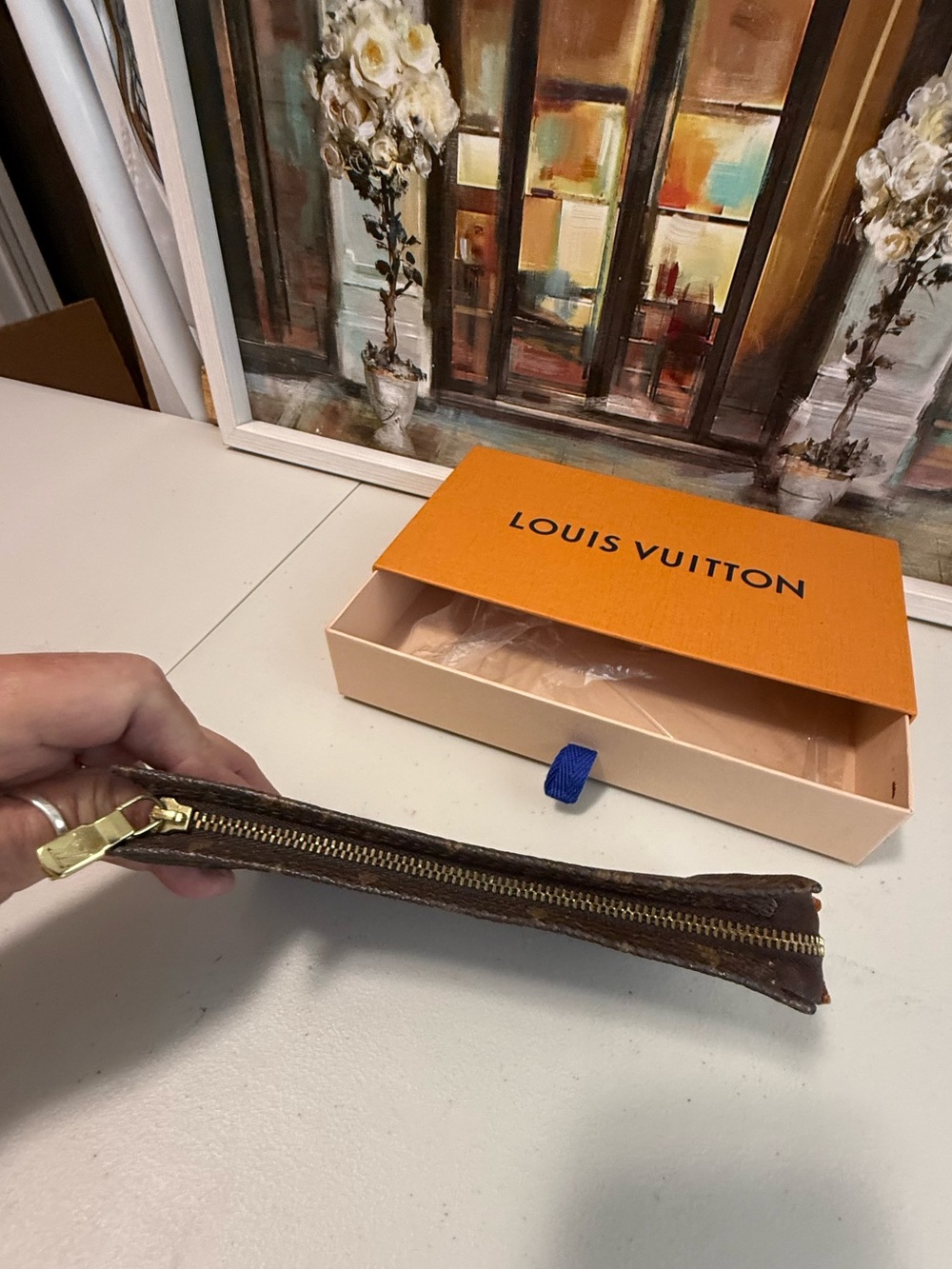 Louis Vuitton Monogram Canvas Pouch with Box in Brown - Picture 3 of 7